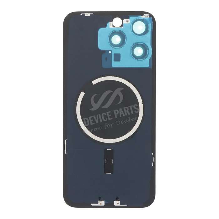 Battery Door + Back Camera Lens and Bezel with Magnetism Ring+Metal Plate for iPhone 15 Pro Max W...