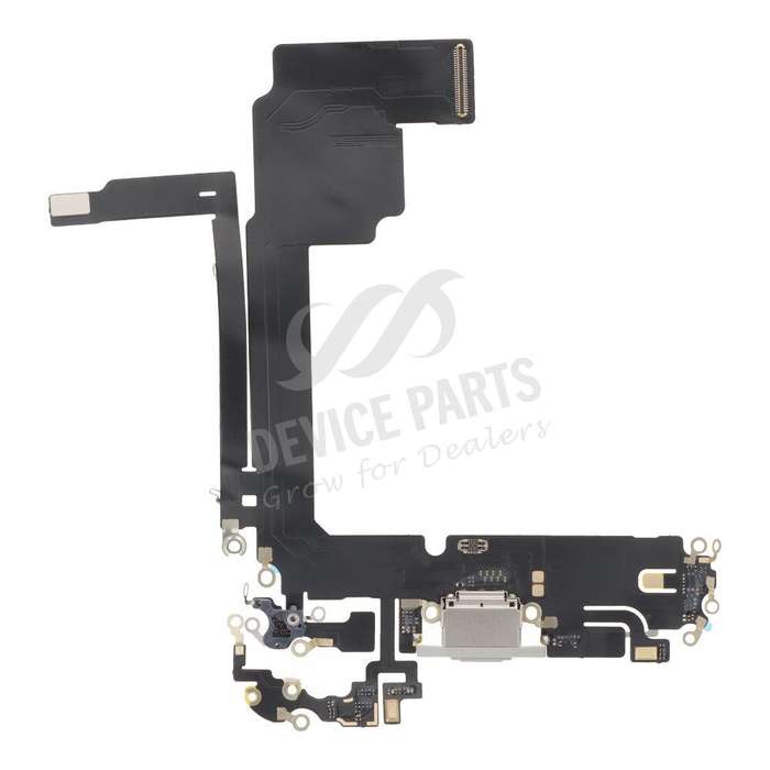 Charging Port Flex Cable for iPhone 15 Pro Max White HQ