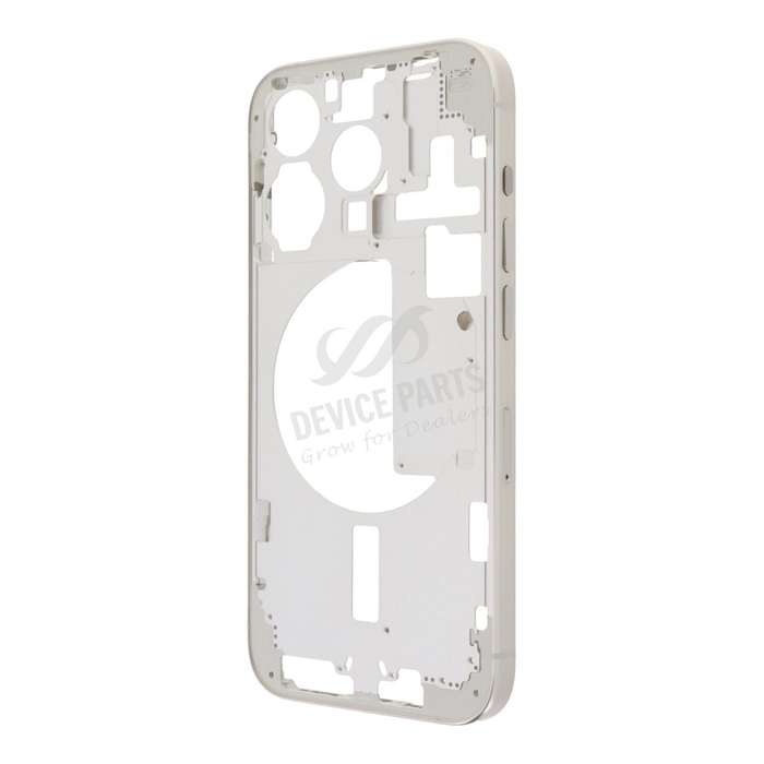 Middle Frame with Side Buttons + SIM Card Tray for iPhone 15 Pro A3102 European Version White Tit...