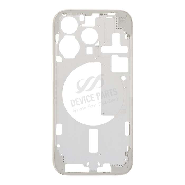 Middle Frame with Side Buttons + SIM Card Tray for iPhone 15 Pro A3102 European Version White Tit...