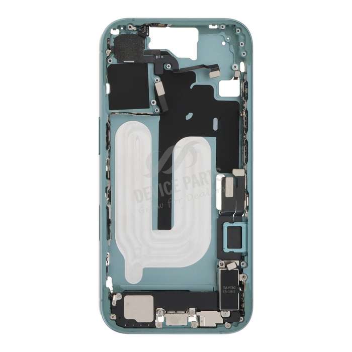 Middle Frame Assembly with Side Buttons + SIM Card Tray for iPhone 16 European Version Teal OEM