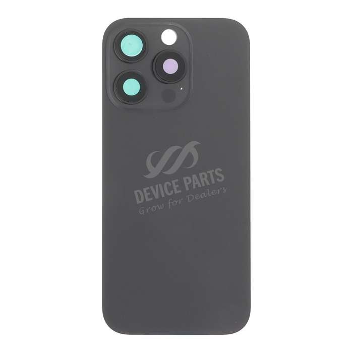 Battery Door + Back Camera Lens and Bezel with Magnetism Ring+Metal Plate for iPhone 16 Pro Black...