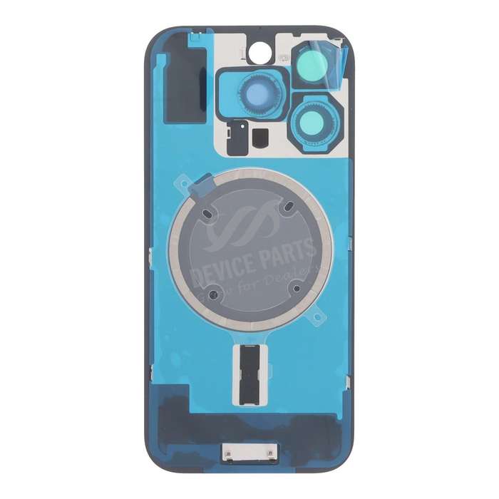 Battery Door + Back Camera Lens and Bezel with Magnetism Ring+Metal Plate for iPhone 16 Pro White...