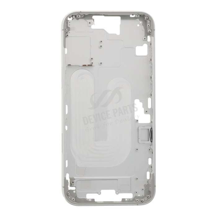 Middle Frame with Side Buttons + SIM Card Tray for iPhone 16 Plus European Version White OEM
