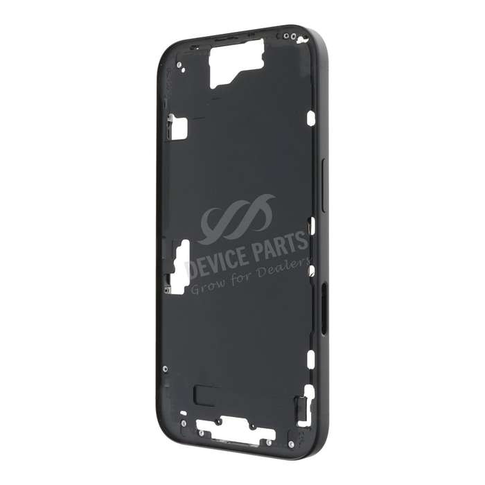 Middle Frame with Side Buttons + SIM Card Tray for iPhone 16 European Version Black OEM