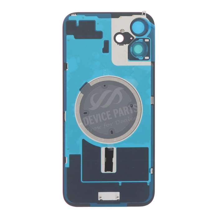 Battery Door + Back Camera Lens and Bezel with Magnetism Ring+Metal Plate for iPhone 16 Plus Pink...