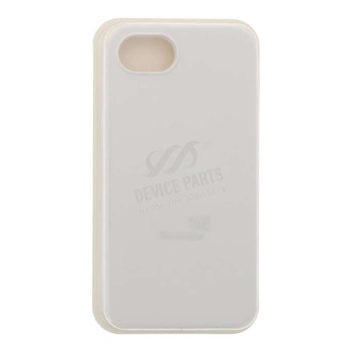 Full Pure Color Liquid Silicone Case Without Logo for iPhone 16e White