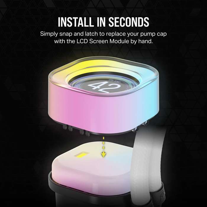 Corsair iCUE LINK AIO LCD Screen Module; White