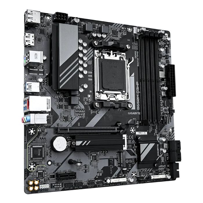 GIGABYTE AMD B650 Chipset for AMD AM5; 4x Dual DDR5; 2x M2; 1x HDMI 2x DP