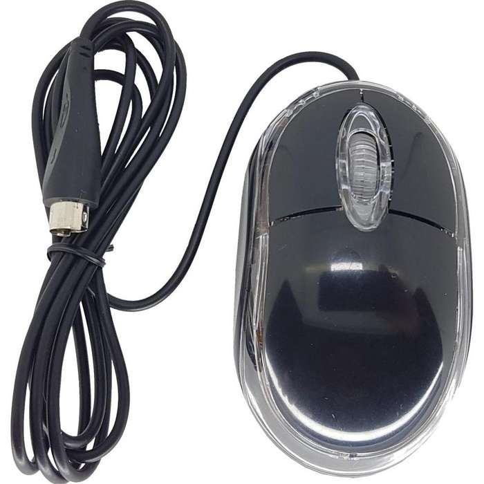 OPTICAL MOUSE PS2 BLACK 3 BUTTON