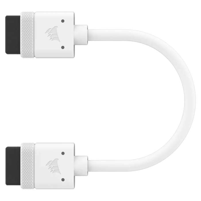 CORSAIR iCUE LINK Cable; 2x 100mm with Straight connectors; White