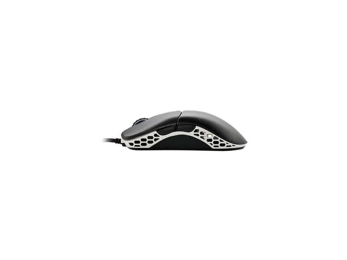 Ducky Mouse Feather Black and White - Huano Blue switches; PixArt sensor; 16000 DPI.