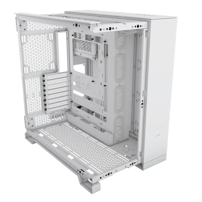 6500X Mid-Tower White Dual Chamber PC Case; 2x 3.5'' |  2x 2.5'' Drive Bays; Up to 360mm Radiator...