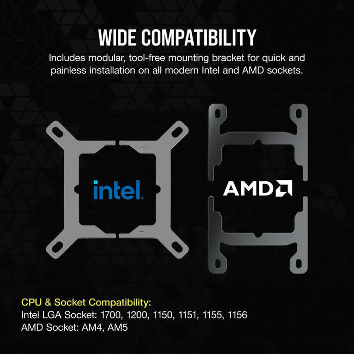 Corsair iCUE LINK H150i RGB Liquid CPU Cooler - QX120 RGB Fans - 360mm Radiator - Fits Intel® LG...