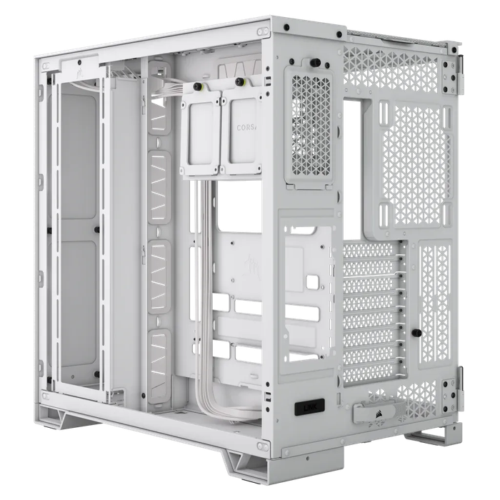 6500X Mid-Tower White Dual Chamber PC Case; 2x 3.5'' |  2x 2.5'' Drive Bays; Up to 360mm Radiator...