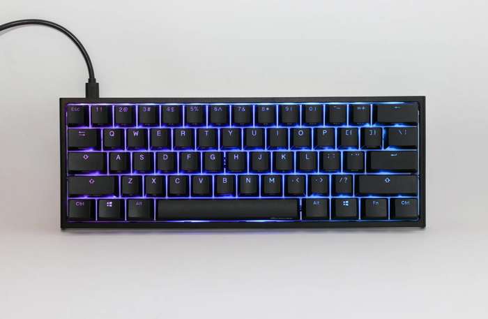 Ducky Keyboard One 2 Pro 60% Mechanical Keyboard; RGB; PBT Double Shot Keycaps - Cherry Red .