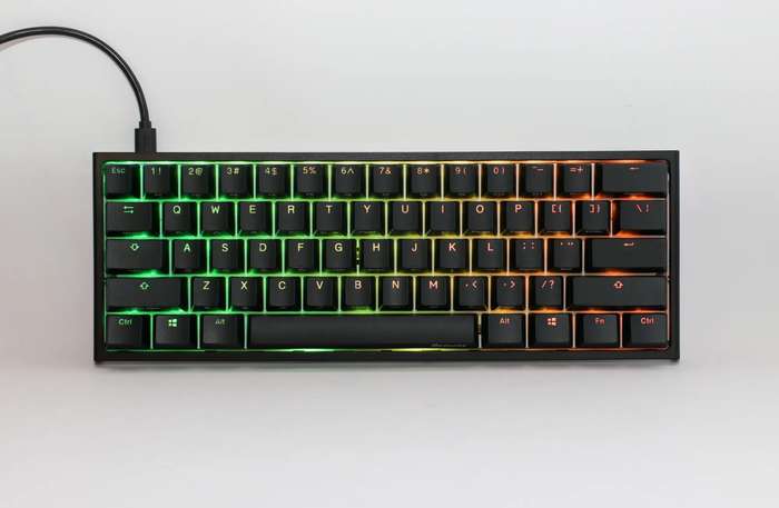 Ducky Keyboard One 2 Pro 60% Mechanical Keyboard; RGB; PBT Double Shot Keycaps  - Cherry Blue .