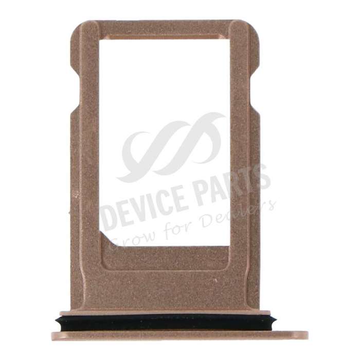 SIM Card Tray with Waterproof Rubber Ring for iPhone 8 Single Card Version Gold Ori
