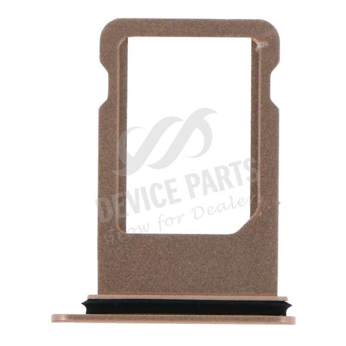 SIM Card Tray with Waterproof Rubber Ring for iPhone 8 Single Card Version Gold Ori