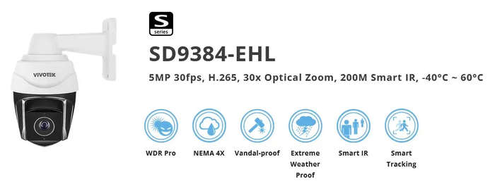 Outdoor Speed Dome; 5MP; 30x Optical Zoom; 200M IR; WDR PRO; 360° Continuous Pan; Human Only Tra...