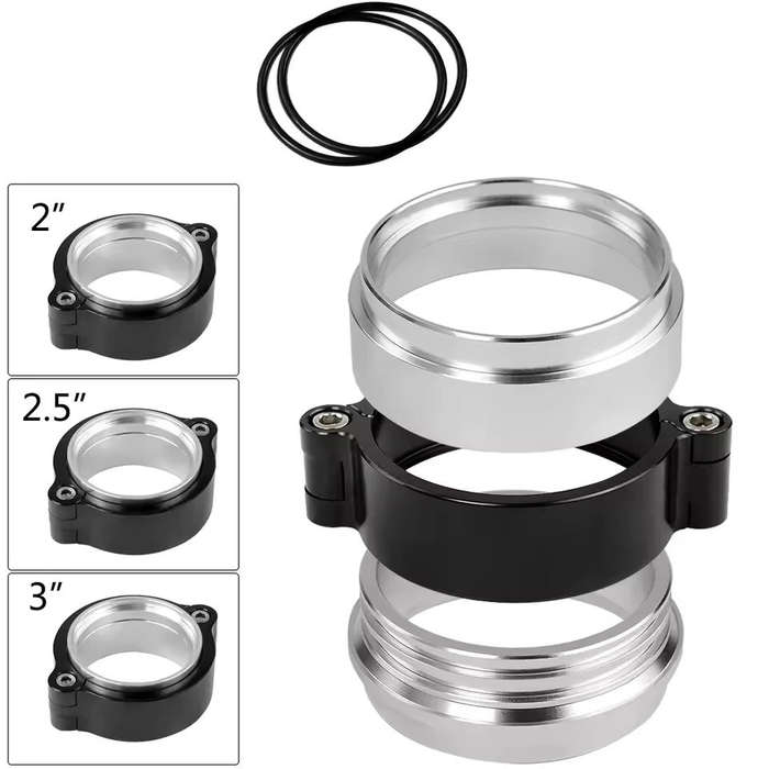Anodized  Aluminum 2.5" Turbo Boost Pipe HD Clamp with Flange Assembly