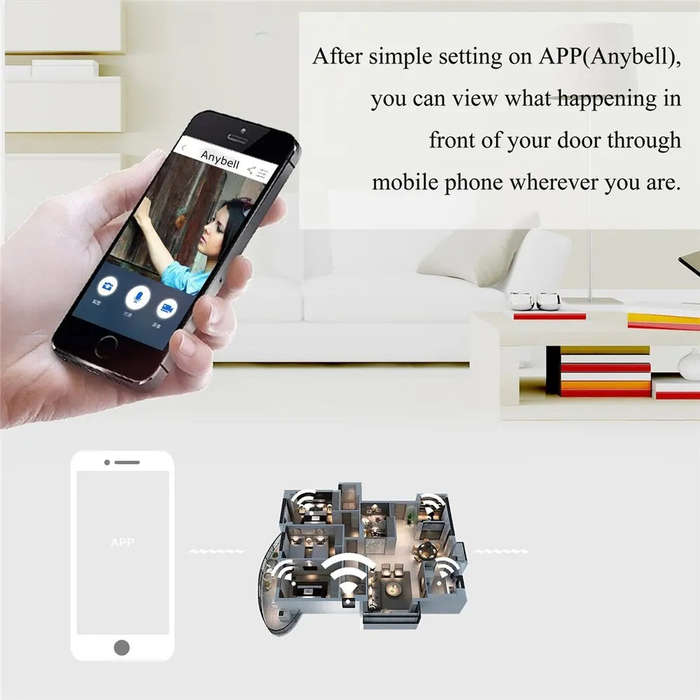 ANYTEK B30 Battery Powered WiFi Video Doorbell - Remote Access and Interact with Visitors from An...