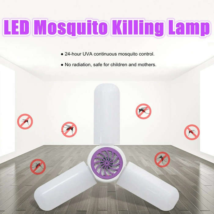 40W E27 LED Mosquito UV Trap Night Light Bulb AC85-265V