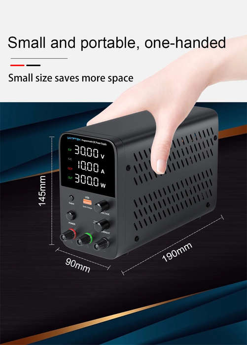 Wanptek Adjustable DC power supply 30V 10A USB Digital Lab Bench Power Supply