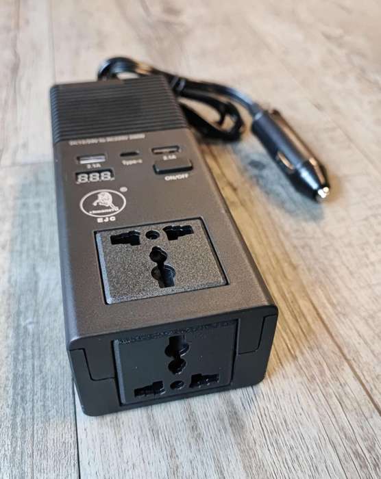 EJC 200w 12v DC to 220v AC Car Power Inverter - Convert Your Car's Power into 220v AC Power On th...