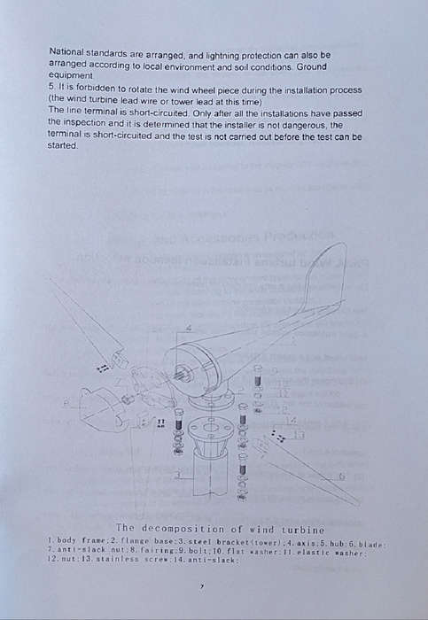 300W 3 Blades 12/24V Wind Turbine with Charge Controller
