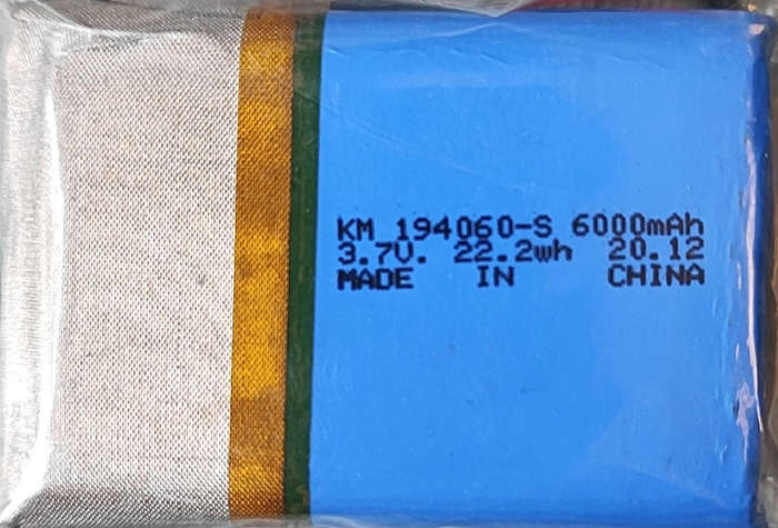 Replacement Slightly Used 3.7v 6000mah (22.2wh) Lithium Battery for VT03D DIY Portable GPS Tracke...