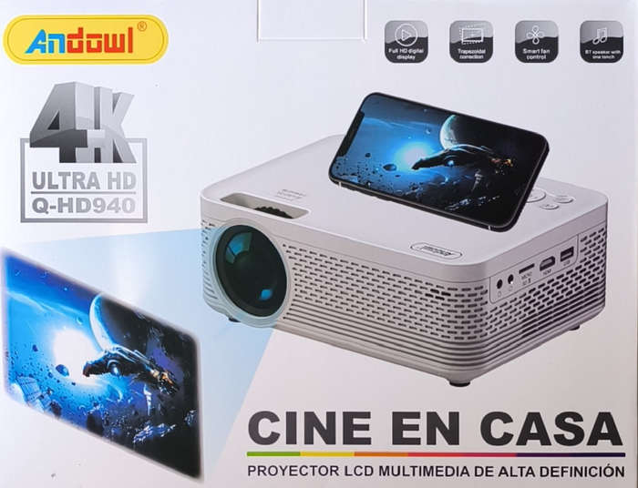 DEMO Andowl Q-HD940 4K Ultra HD Portable Home Theatre Multimedia LED Projector