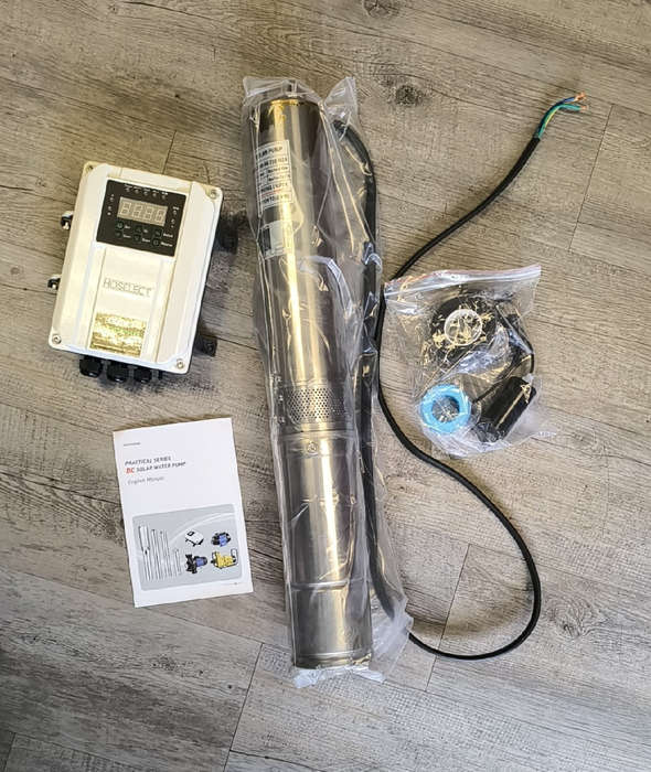 Hoselect Solar DC 1100Watt 8Amp 85Meter Head Water Pump and Solar Controller Set