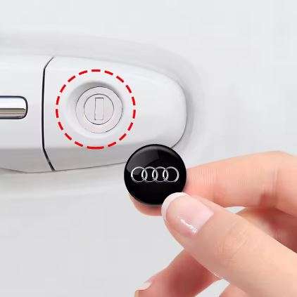 1PCS Car Door Lock Keyhole Protection Gel Stickers for Audi Vehicles