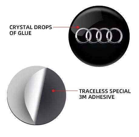 1PCS Car Door Lock Keyhole Protection Gel Stickers for Audi Vehicles