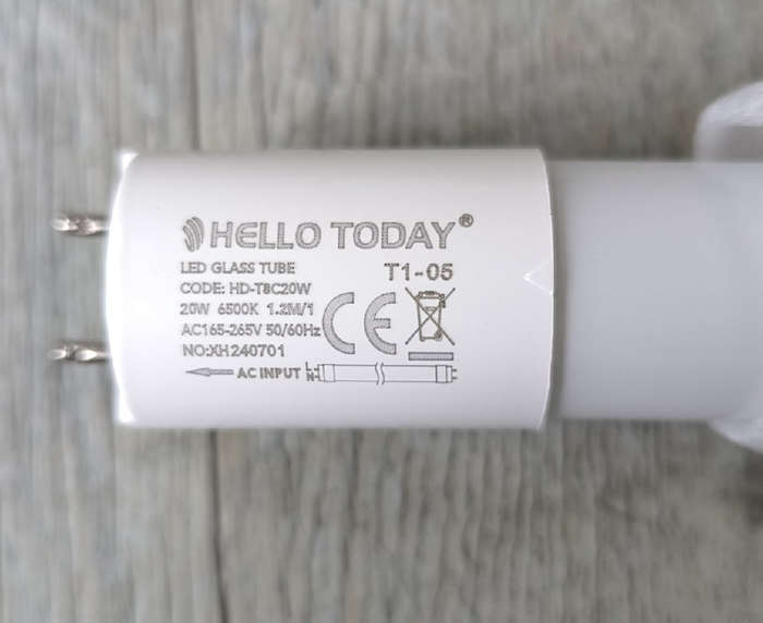 Hello Today T8 4Ft 1.2m 20w AC230v Frosted 6500K LED Tube