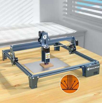 SCULPFUN S9 90W Effect Laser Engraving Machine Ultra-thin Laser Beam Shaping Technology Acrylic E...