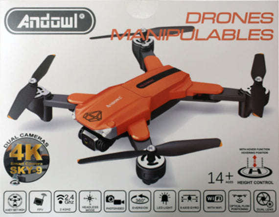 Andowl SKY-90 Dual 4K HD Camera Wifi Foldable Drone (10007752)