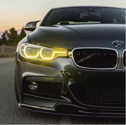 Bright Yellow Daytime Running Lights For BMW 3 Series F30 LCI 3' F31 63117419610 63117419615 Ange...