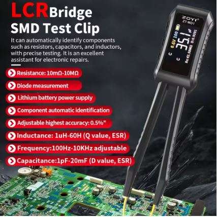 ZOYI ZT-MD1 Digital Smart Tweezer SMD ESR Tester