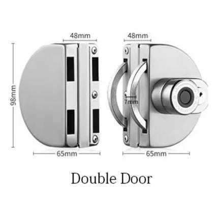 Frameless Glass Double Door Fingerprint Electronic Lock