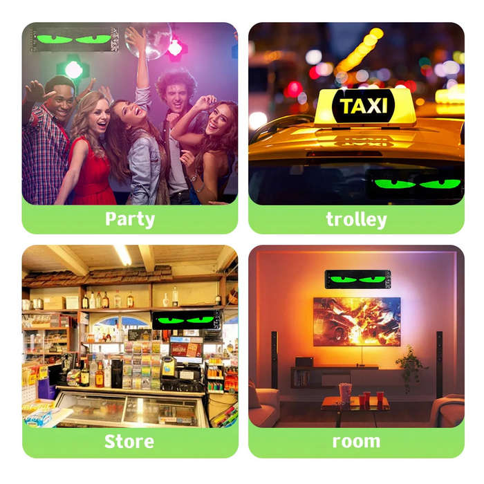 Smart LED flexible Screen Car Sticker with Scrolling Electronic Characters - Remote Control and A...