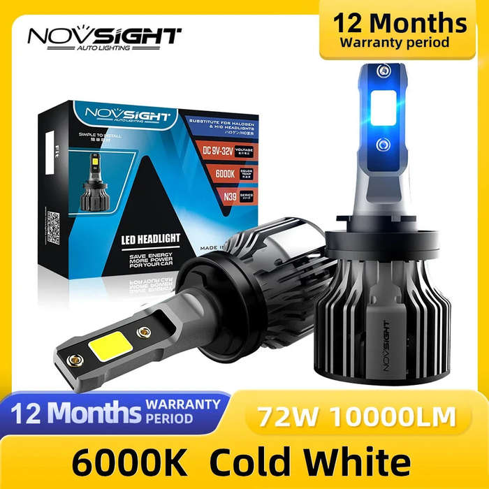 NOVSIGHT N39 H7 LED Car Headlight Kit 6000K 10000LM 72W (10007701)