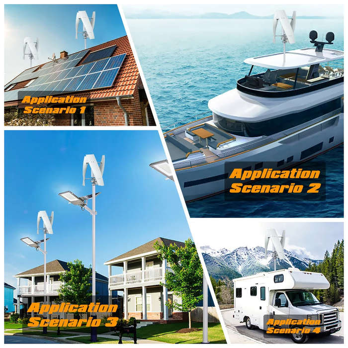 3KW Vertical Axis Maglev Wind Turbine Free Energy Household Wind Turbine Low Speed Low Noise