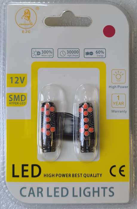 T10 18pc RED SMD Chip Car LED Bulb Kit (10007749)