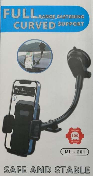 Premium Car Mobile Phone Holder - Full Curved with Flexible Arm (10007742)
