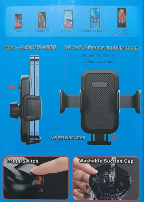 Premium Car Mobile Phone Holder - Full Curved with Flexible Arm (10007742)