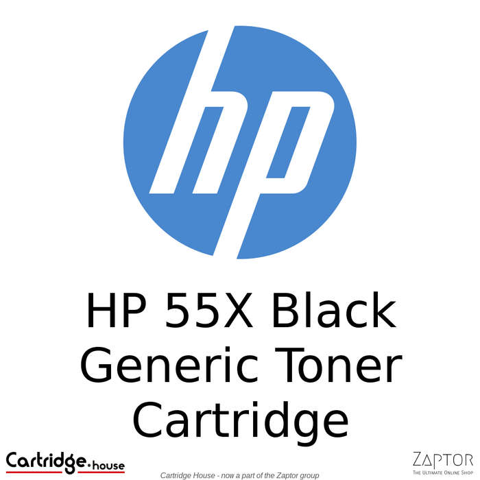 HP 55X High Yield Black Toner Cartridge - Compatible