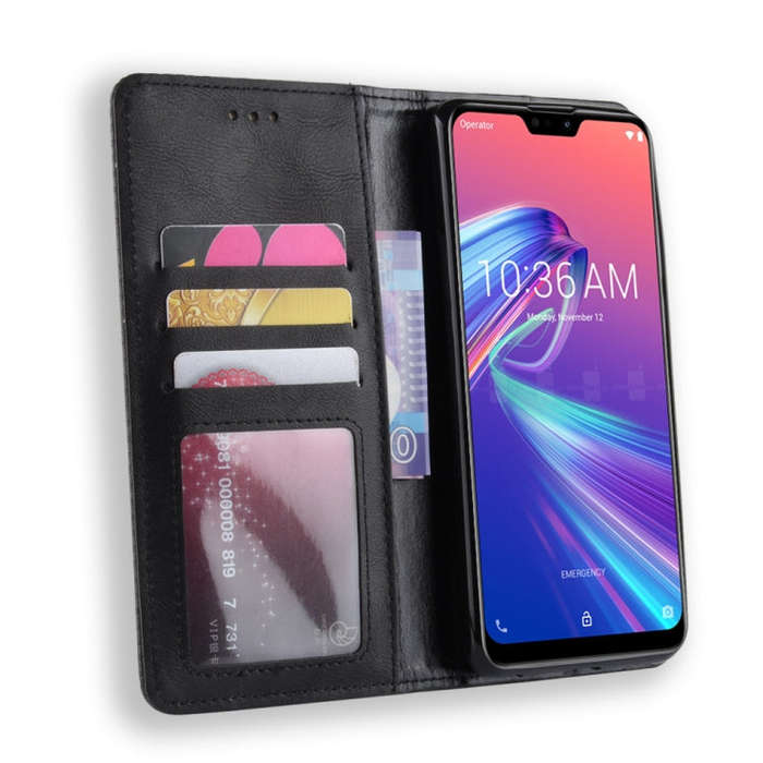 Magnetic Buckle Retro Texture Horizontal Flip Leather Case for Asus Zenfone Max Plus (M2) ZB634KL...
