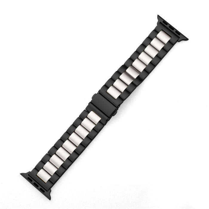 For Apple Watch Series 10 42mm / 9&8&7 41mm / SE 3&SE 2&6&SE&5&4 40mm / 3&2&1 38mm Fold Buckle 3 ...